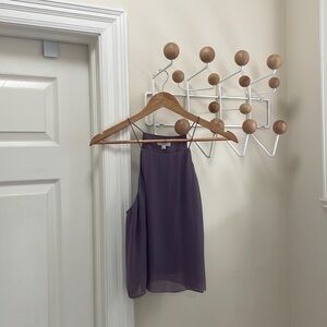 Aritzia Wilfred - 100% Silk Classic Casual Tank Top Jewel Tone - Purple - Small